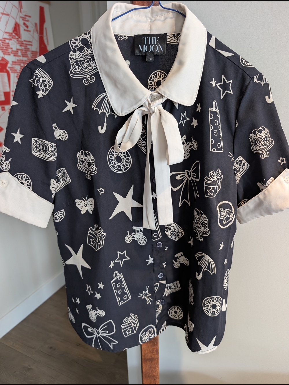 Kawaii Print Blouse, size M